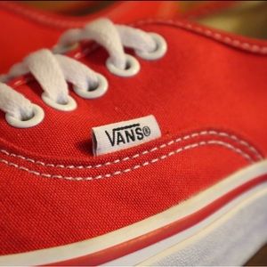 Red Vans Authentic